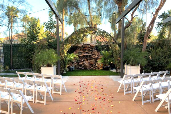 Las Vegas All Inclusive Waterfall Garden Ceremony and Reception Wedding Package