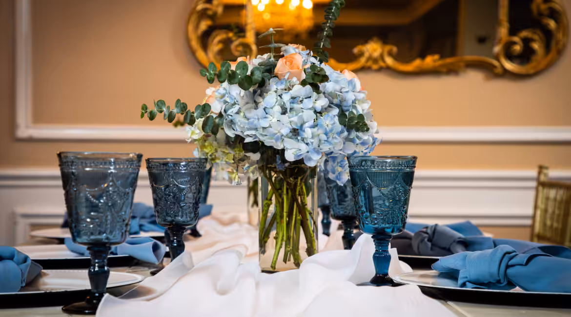 Our All-Inclusive Wedding Packages include credit to our on-site florals. Customize your centerpiece and decor to match the aesthetic you want